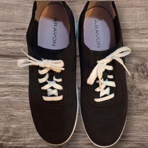 Aravon Black Tennis Shoes Sneakers Size 8